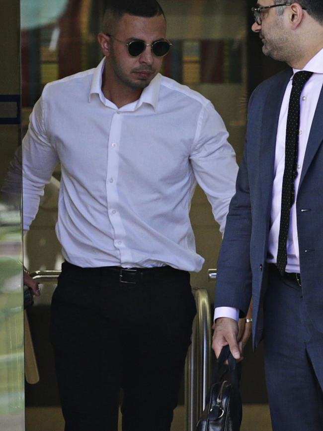 Matthew Ibrahim leaves court after being sentenced for drunk driving. Picture: Adam Yip