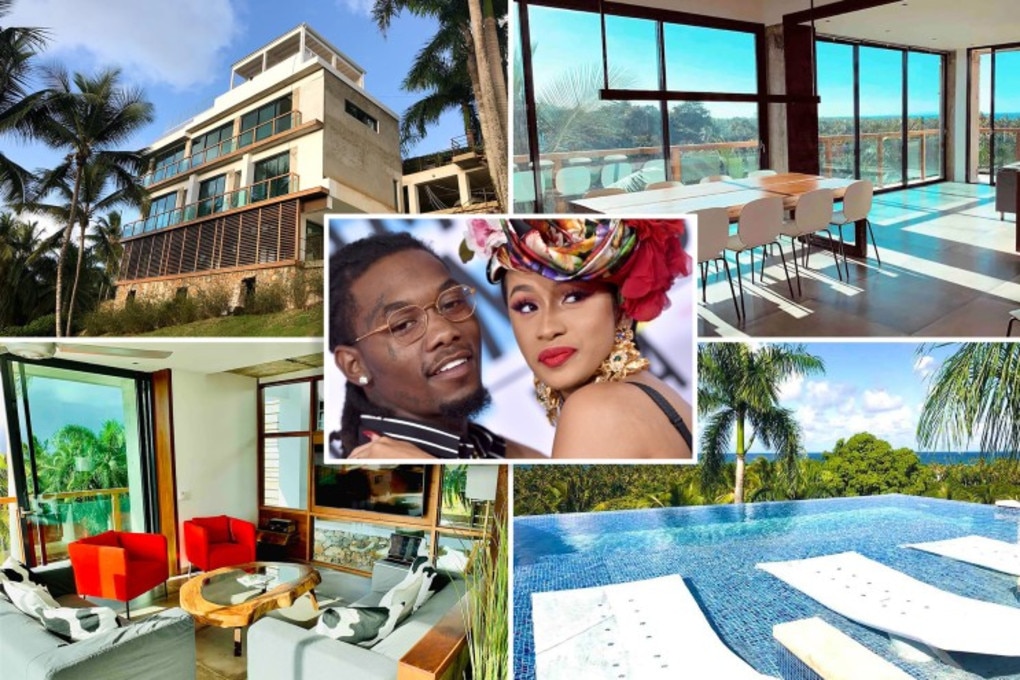 Inside Cardi B’s new Dominican Republic mansion gifted by Offset for her birthday. Pictures: Airbnb/Getty