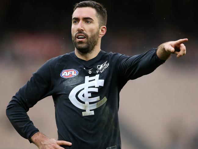 AFL Round 15. 30/06/2018.   Carlton v Port Adelaide at the MCG. Carlton's Kade Simpson during game 300   . Pic: Michael Klein