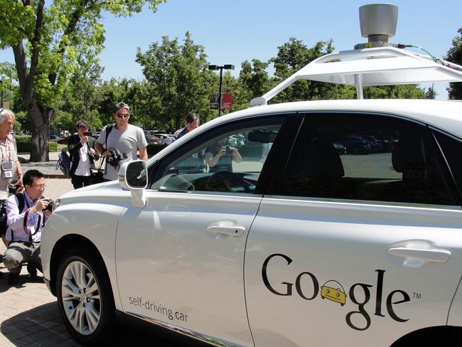 A Google self-driving car is seen in Mountain View, California, on May 13, 2014.