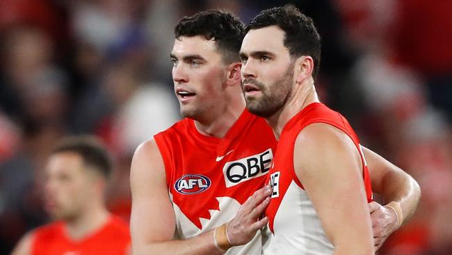 The Swans reunion between brothers Tom and Paddy McCartin never would have happened if an AFL medical panel didn’t give Paddy the green light to play again. Picture: Getty Images