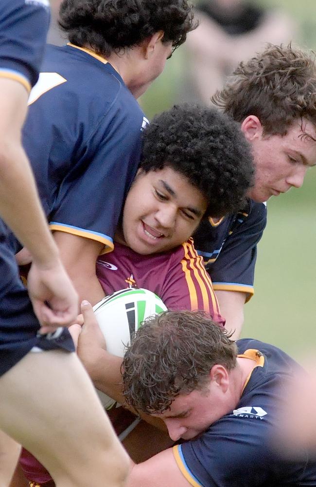 Round 4 of the Townsville Blackhawks Schoolboy Trophy. Ryan Catholic College against Southern Cross Catholic College at Ryan Catholic College. Picture: Evan Morgan