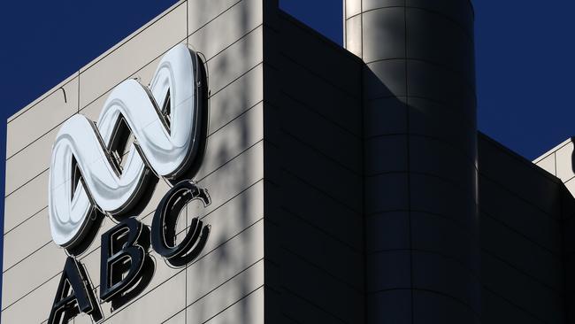 Signage is seen at the ABC offices in Ultimo, Sydney. (AAP Image/Danny Casey)