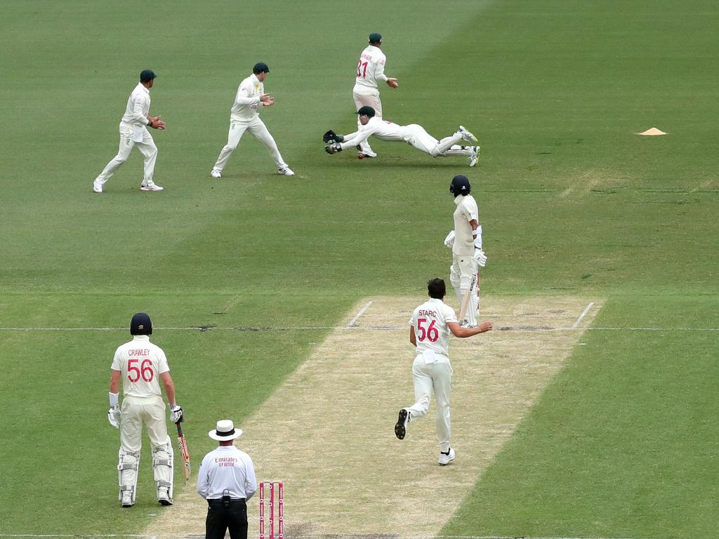 Alex Carey’s keeping came under scrutiny during the Ashes. Picture: Cameron Spencer/Getty Images