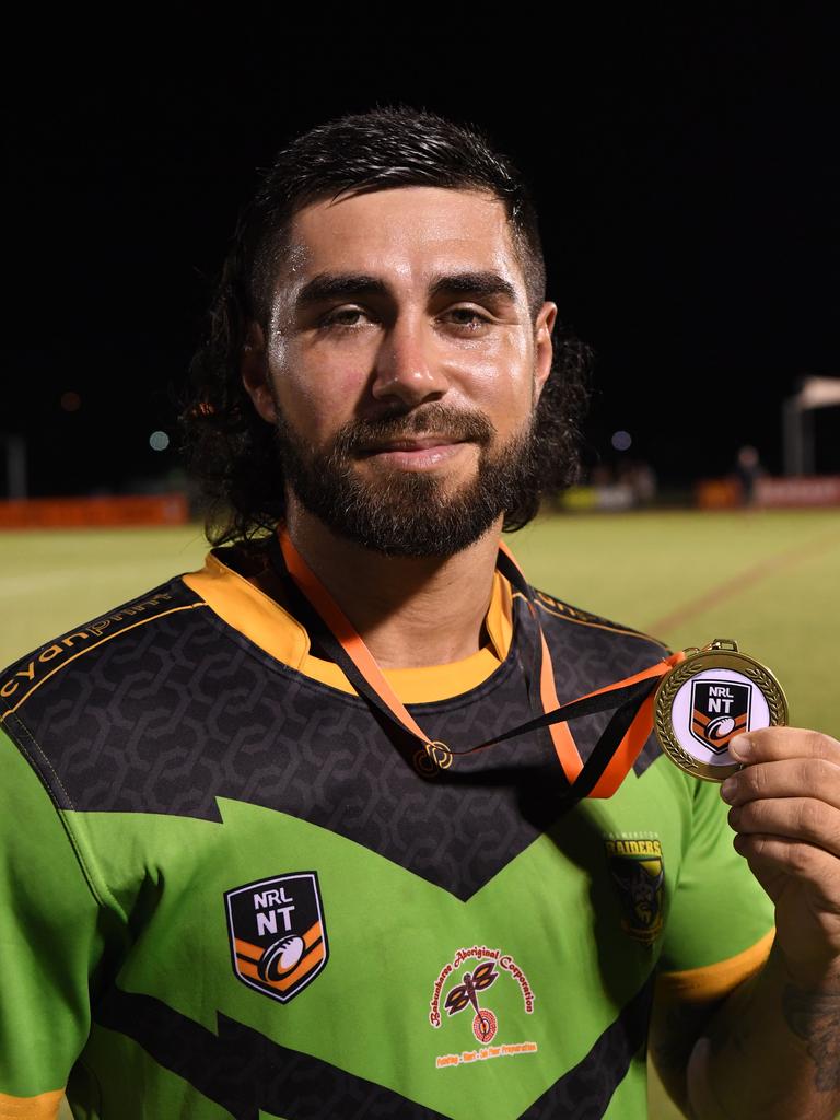 Palmerston Raiders Player-Of-The-Final Jacob Rainger after the NRLNT Grand Final 2022. Picture: (A)manda Parkinson