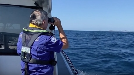 A Marine Rescue NSW member searching for the man reported to be in trouble in the water on September 17, 2023. Picture: Marine Rescue NSW