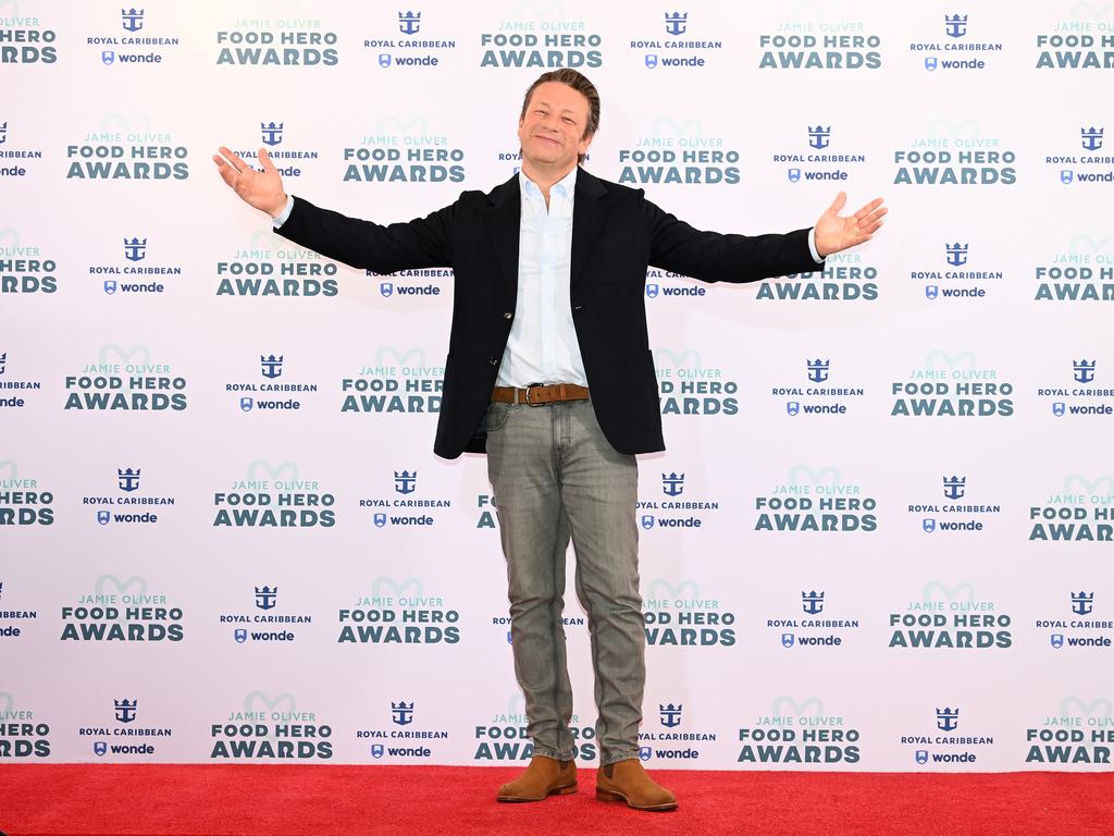 SYDNEY, AUSTRALIA – NOVEMBER 13: Jamie Oliver attends the inaugural Jamie Oliver Food Hero Awards 2024, in partnership with Royal Caribbean International and Wonde, on board Royal Caribbean's Ovation of the Seas berthed at Circular Quay on November 13, 2024 in Sydney, Australia. (Photo by James D. Morgan/Getty Images for Jamie Oliver Ltd