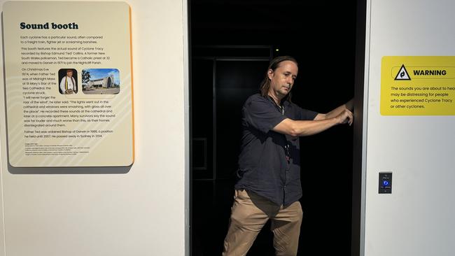 Cyclone Tracy museum sound booth.