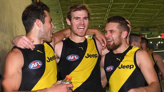 Alex Rance, David Astbury and Dan Butler. (Photo by Quinn Rooney/Getty Images)