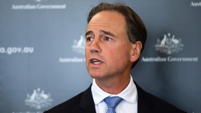 Health Minister Greg Hunt has been admitted to hospital. Picture: Sarah Matray