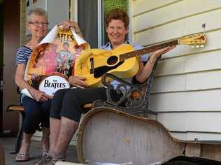 LOCAL TREASURES: Kay Wharton and Denise Savage with the treasures which were on sale at Gayndah's Monster Garage Sale last weekend. Picture: Felicity Ripper