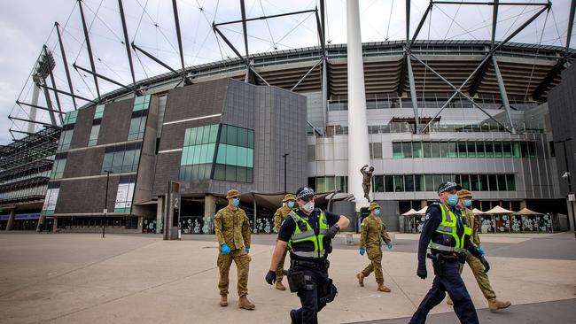 The MCG hasn’t seen any footy in months. Picture: Mark Stewart