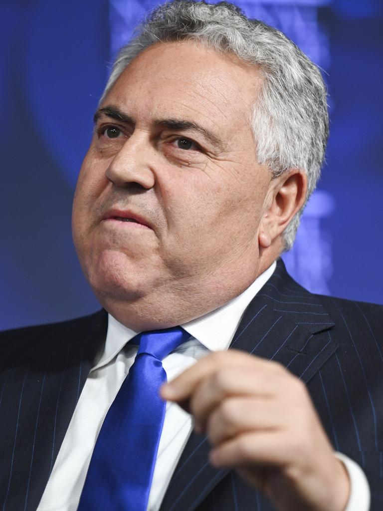 Former Treasurer and former Australia Ambassador to the USA Joe Hockey speaks at the National Press Club. Picture: NewsWire / Martin Ollman