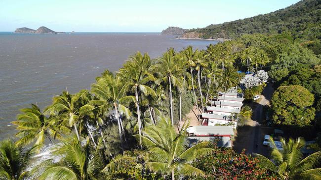 The Ellis Beach Oceanfront Bungalows Holiday Park has been listed for sale. The site has council development approval for a 221 key resort development. Picture: Brendan Radke