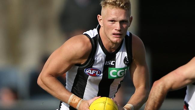 Adam Treloar is in doubt for Collingwood’s next game when footy returns