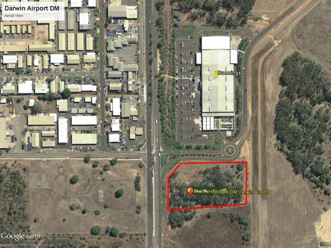 The area of land opposite Bunning’s proposed for the Dan Murphy's Darwin store.