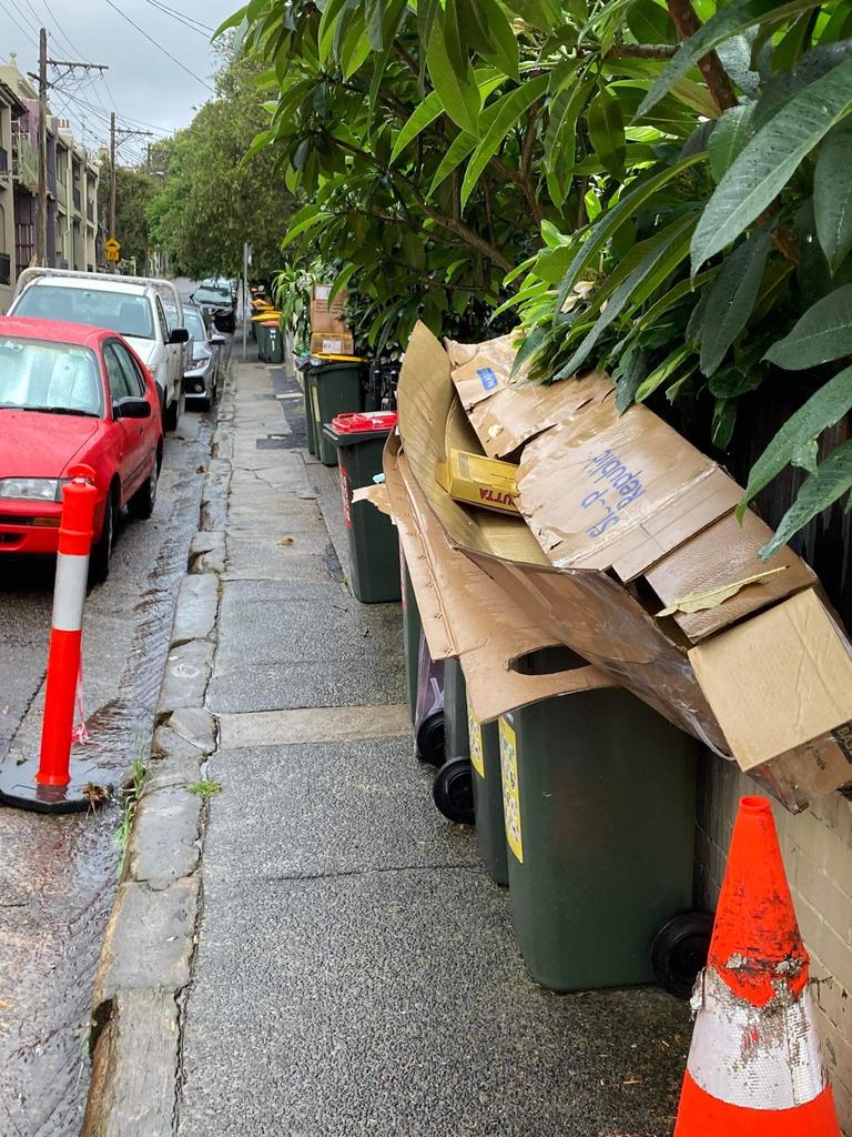 Chaos as rubbish collection in City of Sydney ceases for 24 hours