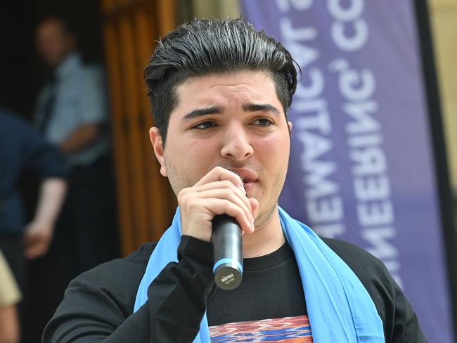 22/2/21. Queensland anti-China activist student Drew Pavlou has threatened to bring supporters to try to gate-crash the speech by University of Adelaide Vice-Chancellor Peter Hoj welcoming new students at start of O Week.Picture: Keryn Stevens