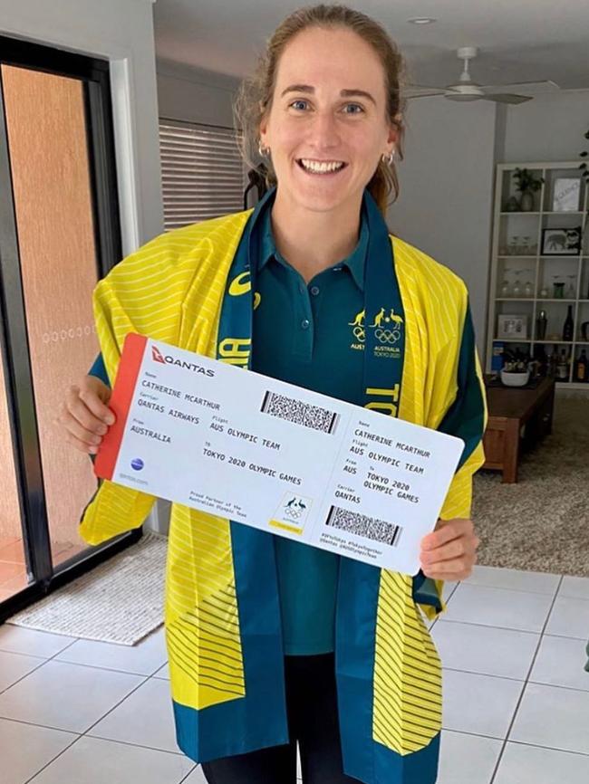 Gold Coast Olympic kayaker Cat McArthur celebrates her Tokyo Games selection. Picture: SUPPLIED