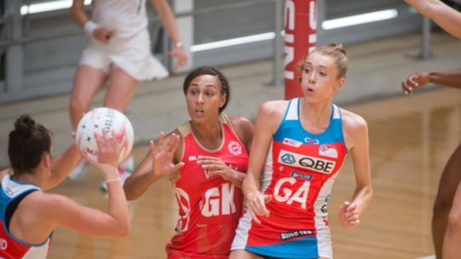 The NSW Swifts have beaten England in a Games warm-up.