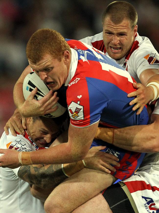 Former Newcastle Knights player Alex McKinnon was injured in 2014.