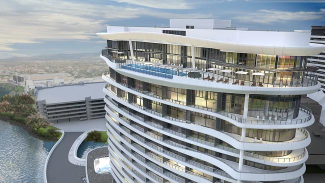 Concept image of the rooftop at The Darling hotel at The Star Gold Coast.