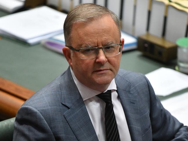 Leader of the Opposition Anthony Albanese during Question Time in the House of Representatives at Parliament House in Canberra, Thursday, February 27, 2020. (AAP Image/Mick Tsikas) NO ARCHIVING