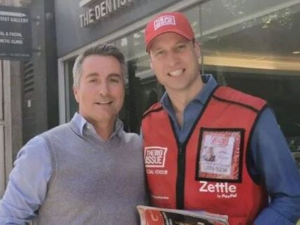 Prince William was spotted by royal fans selling the Big Issue in London. Picture: Supplied