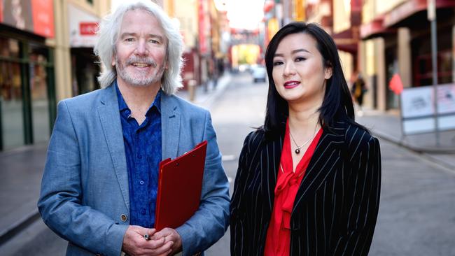 Melbourne City Council Labor election candidates Phil Reed and Wesa Chau. Picture: Supplied