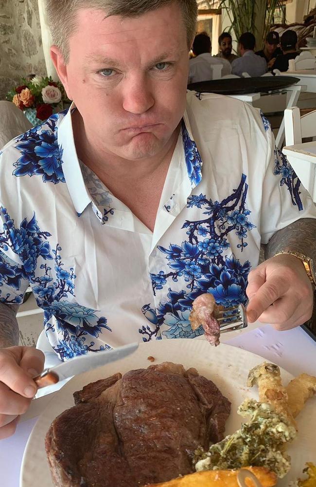 Ricky Hamilton with his $1500 steak