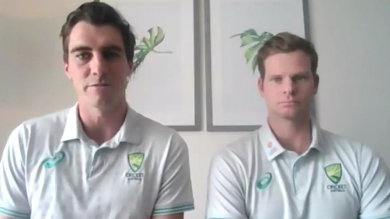 The newly appointed Australian Test captain and his newly appointed deputy during the official announcement of their new positions.