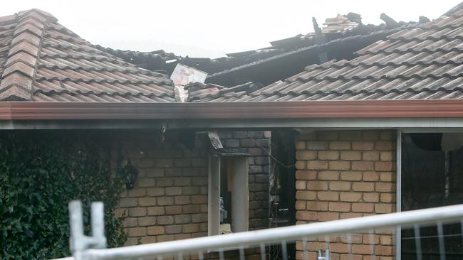 A suspicious fire destroyed a Rocherlea home. Picture: PATRICK GEE