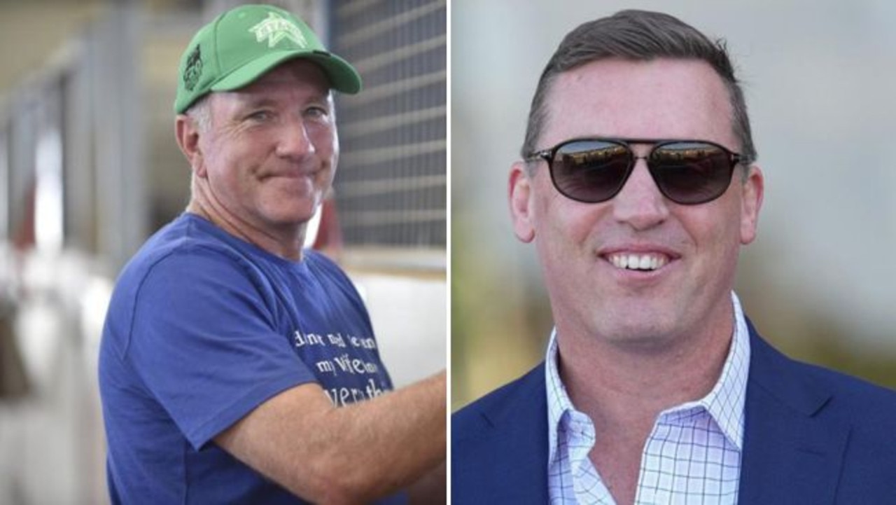 Queensland trainers Lindsay Hatch and Tony Gollan.