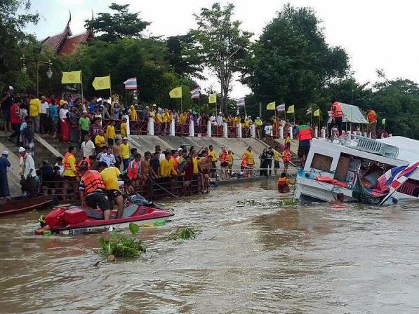 At least 13 people died after a boat capsized in Thailand