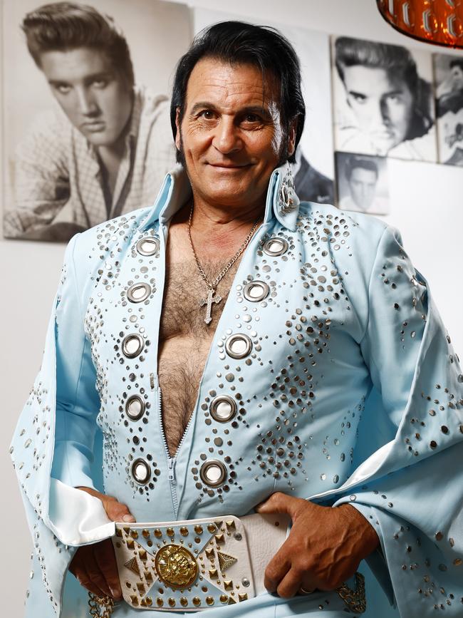 Mr Mancini is also competing in the Ultimate Elvis Tribute Artist contest at the Festival. Picture: Jonathan Ng