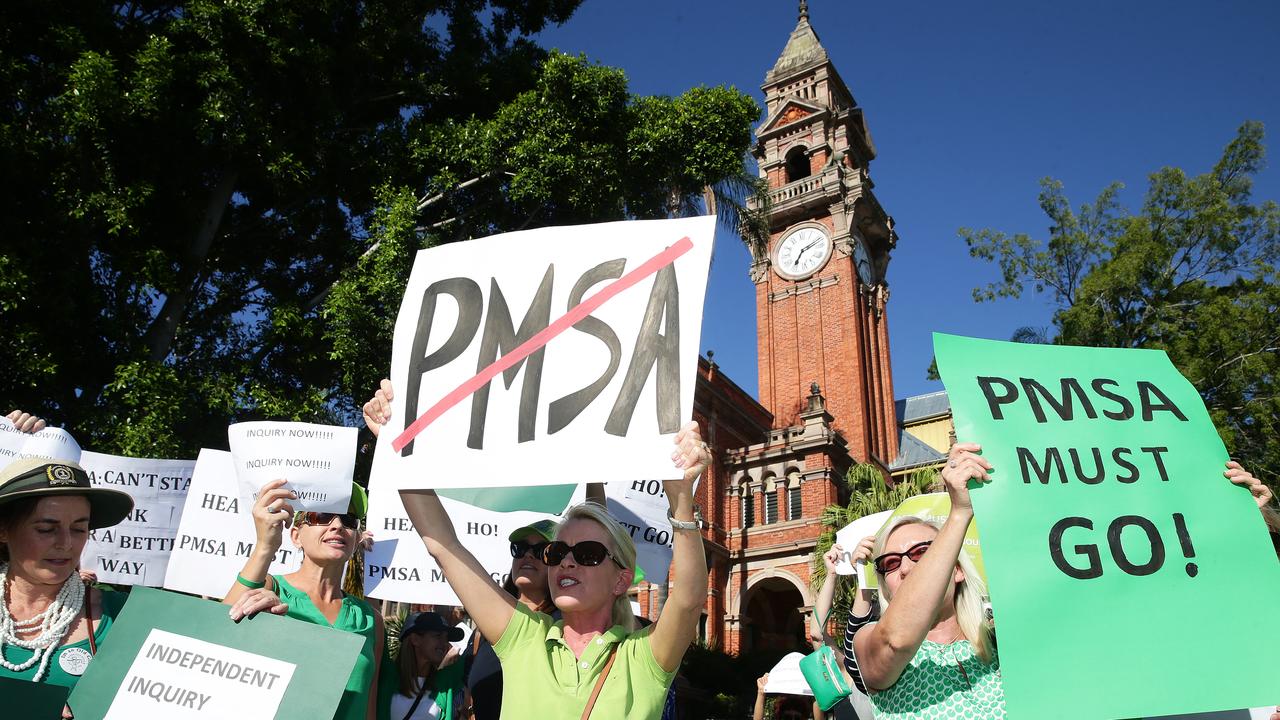 Strong women: The Somerville House Old Girls’ Association chair, Liz Washington, says the passion for the school was shown by the protests in 2017. Picture: AAP/Claudia Baxter.