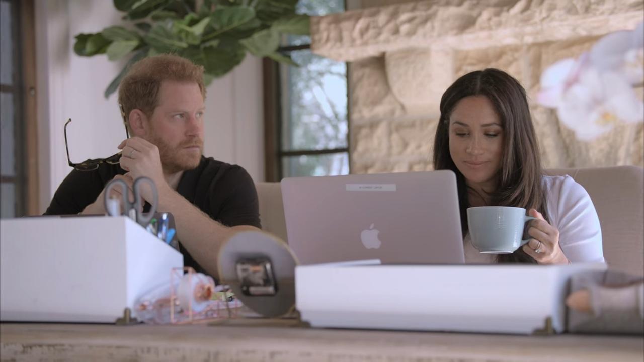 Harry and Meghan in their Netflix docuseries. Picture: Netflix