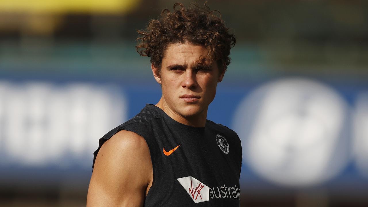 Charlie Curnow is on the mend. Photo: AAP Image/Daniel Pockett
