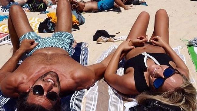 An instagram photo from Anna Heinrich's account of her with her boyfriend Tim Robards.