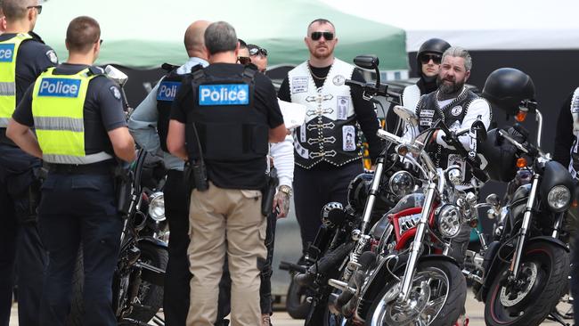 The Bikie gang has been warned there will be a strong police presence. Picture: David Crosling