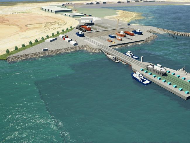 Artist impression of the new shiplift at East Arm. Picture: Supplied