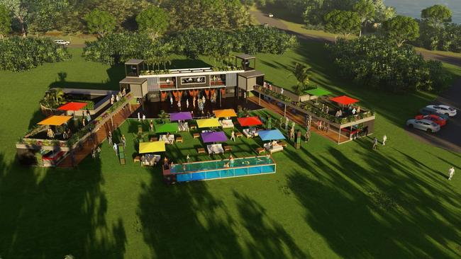 A concept plan for the proposed Throb on Point open-air ‘sunset lounge’ at East Point. Picture: Supplied