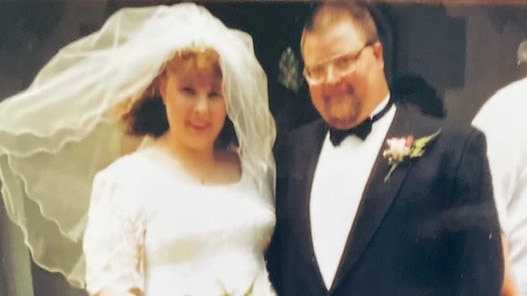 Vicky married for the first time at 22, while Wal married at 23. The pair, seen here on their own wedding day, started dating after their marriages fell apart.