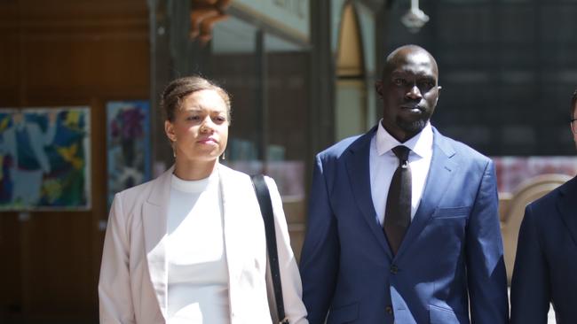 SYDNEY, AUSTRALIA - NewsWire Photos - 05 MARCH 2025:Ruon Tongyik (C) leaves the Downing Centre in Sydney.Picture: Christian Gilles / NewsWire