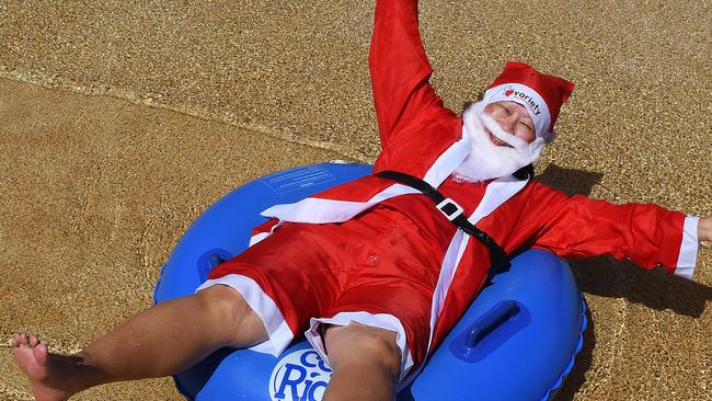 Santa Fun Run for Variety at the Darwin Waterfont, Katrina Fong Lim  who now works for Variety prepares for the event on Sunday. Pic katrina Bridgeford.