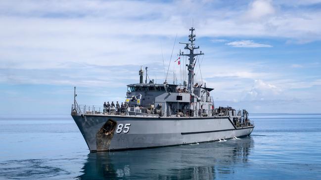 HMAS Gascoyne, in happier times. Picture: Supplied/ADF