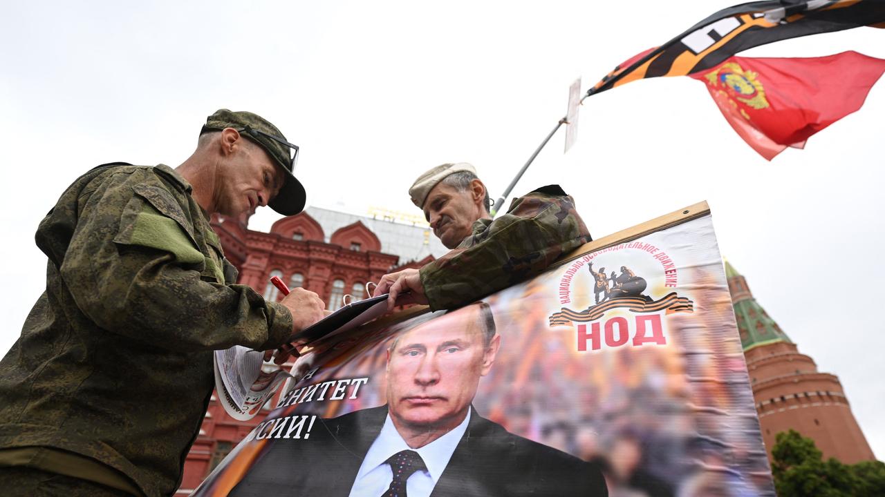 Vladimir Putin said an armed mutiny by Wagner mercenaries was a "stab in the back" and that the group's chief Yevgeny Prigozhin had betrayed Russia.Picture: AFP.