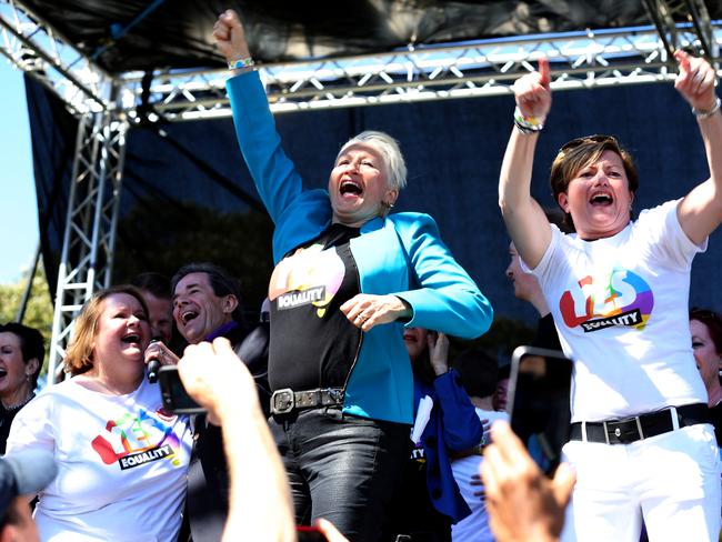 Magda Szubanski, John Paul Young, Dr Kerryn Phelps and Christine Forster on November 15, 2017. Picture: Jane Dempster/The Australian