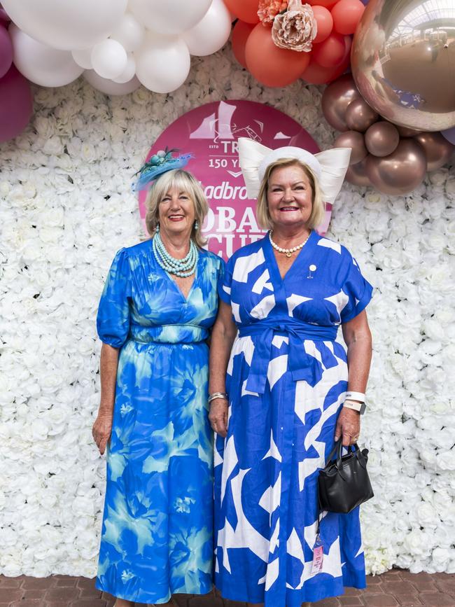 Karen Clarkson and Peta Sorell. Hobart Cup 2024. Picture: Caroline Tan