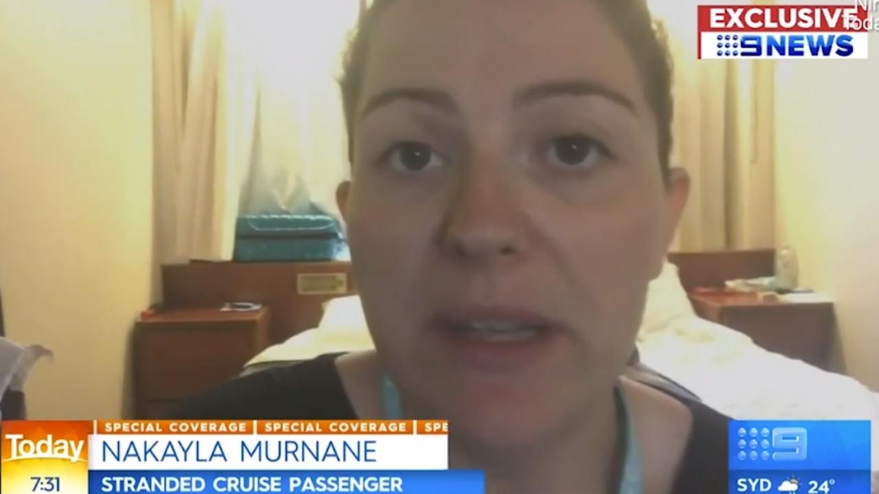 Nakayla Murnane (pictured) said the ship’s captain was taking the necessary precautions and keeping all those on-board updated.